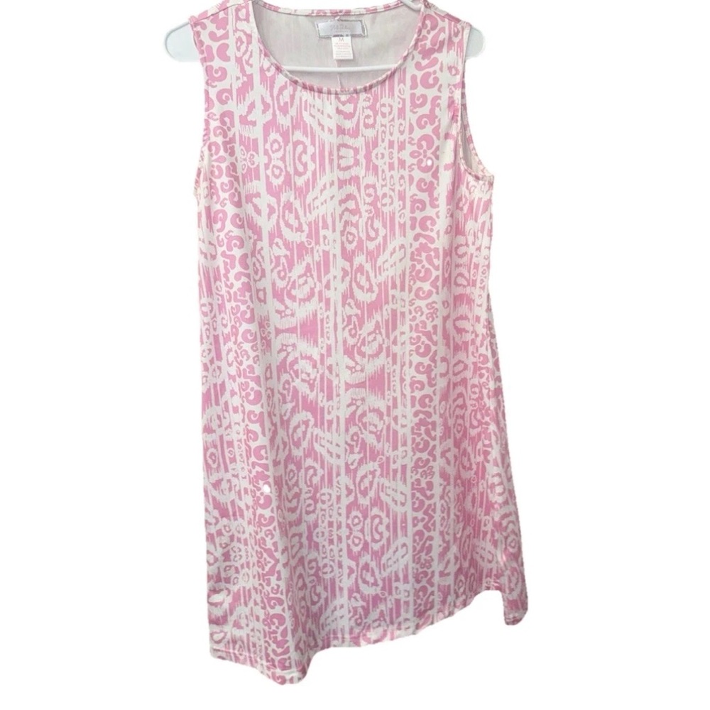 Stella Parker Pink Sleeveless Patterned Dress Medium Great Condition Women's